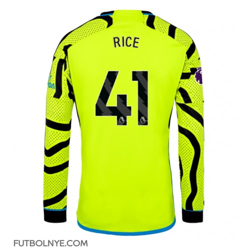 Camiseta Arsenal Declan Rice #41 Visitante Equipación 2023-24 manga larga